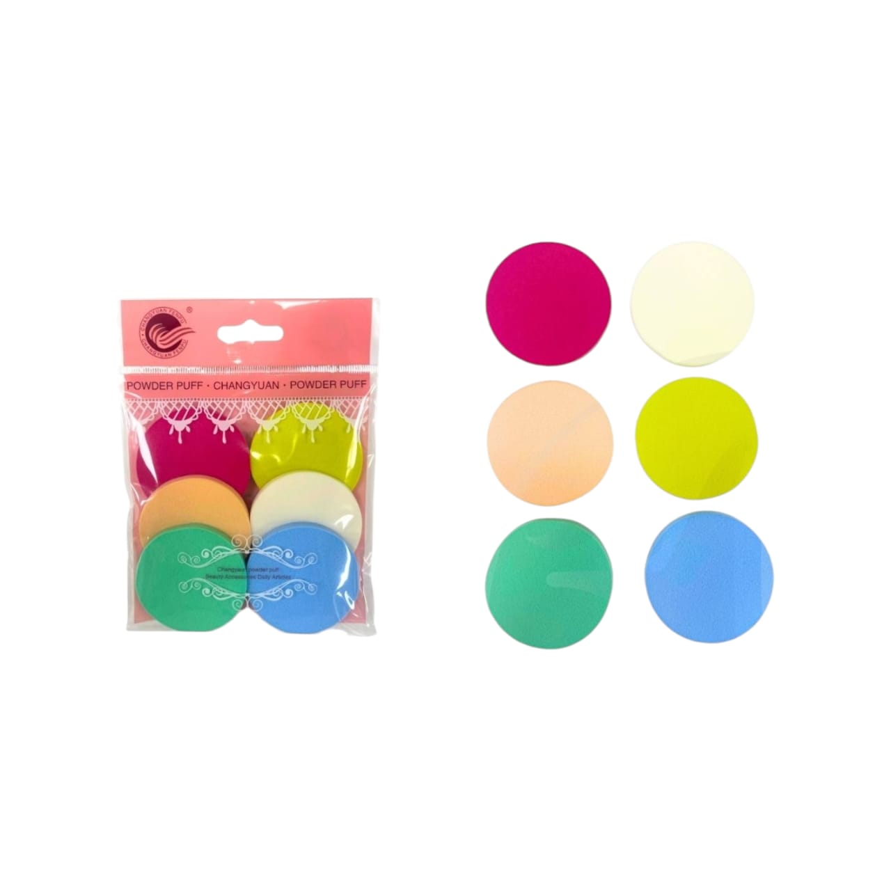 Pomo Maquillaje X6 Pcs De Colores SE-1942 X3 Unds