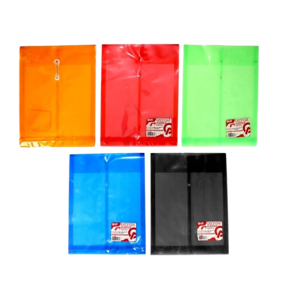 Carpeta Plastica De Hilo Tamaño Oficio X12 Unds