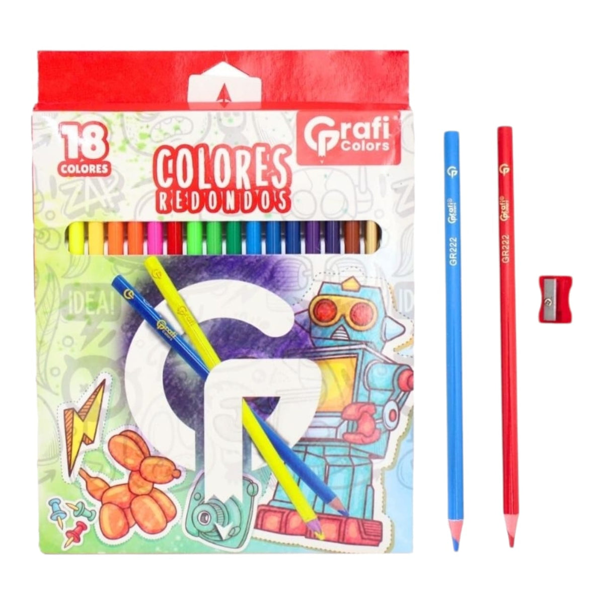 Colores Redondos Grafi Colors X18 Pzs GR-222