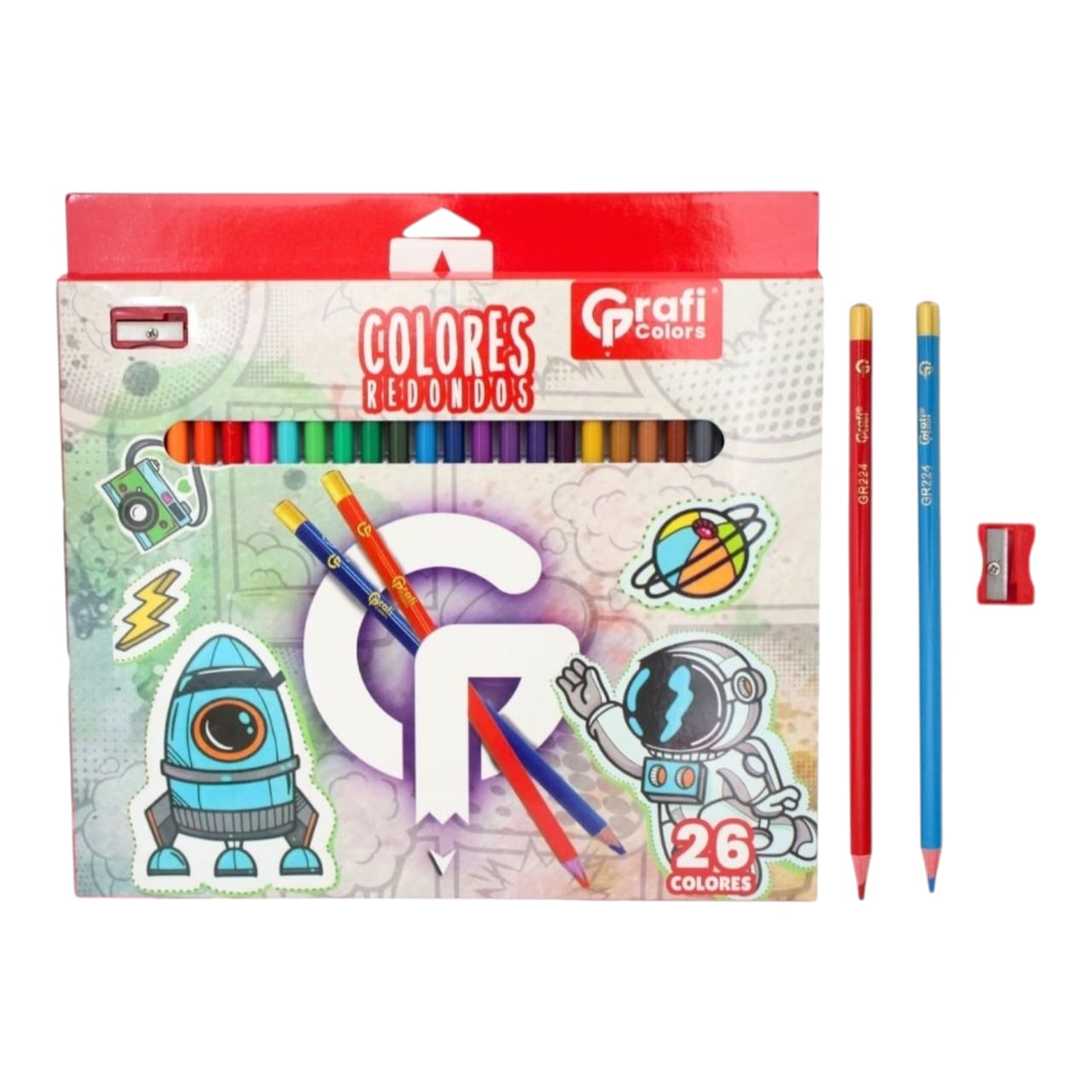 Colores Redondos 4mm Grafi Colors X26 Pzs GR-224 X3 Cajas