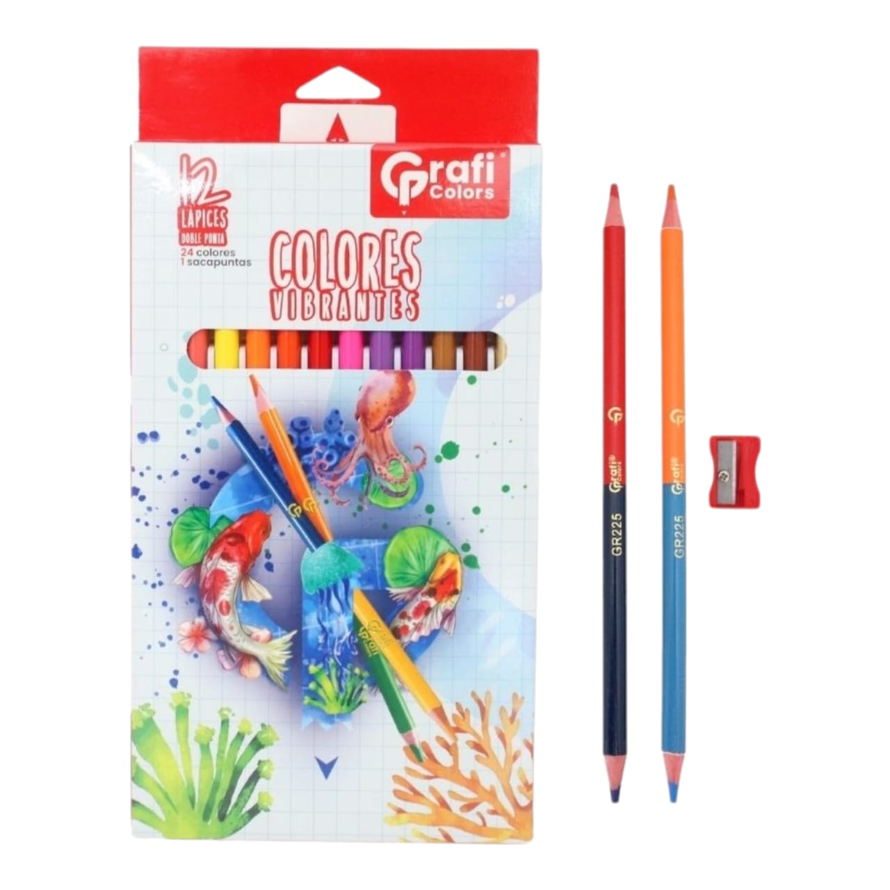 Colores Doble Punta Redondos 4mm Grafi Colors X12 Pzs GR-225 X3 Cajas