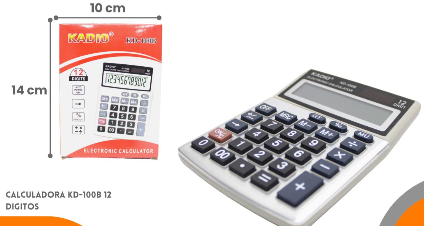 Calculadora KD-100B 12 Digitos 10 cm x 14 cm