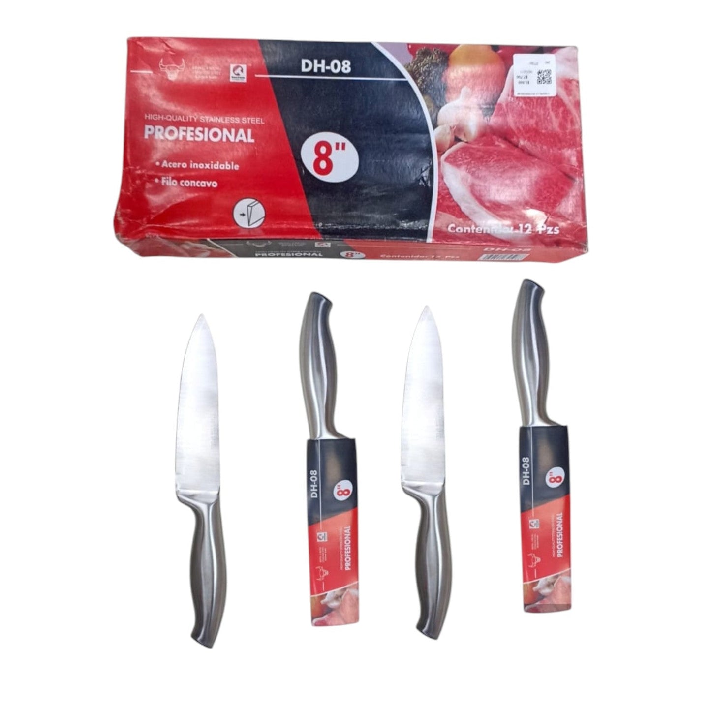 Cuchillo Acero Inoxidable 8 Pulgadas LP-1559 X3 Unds