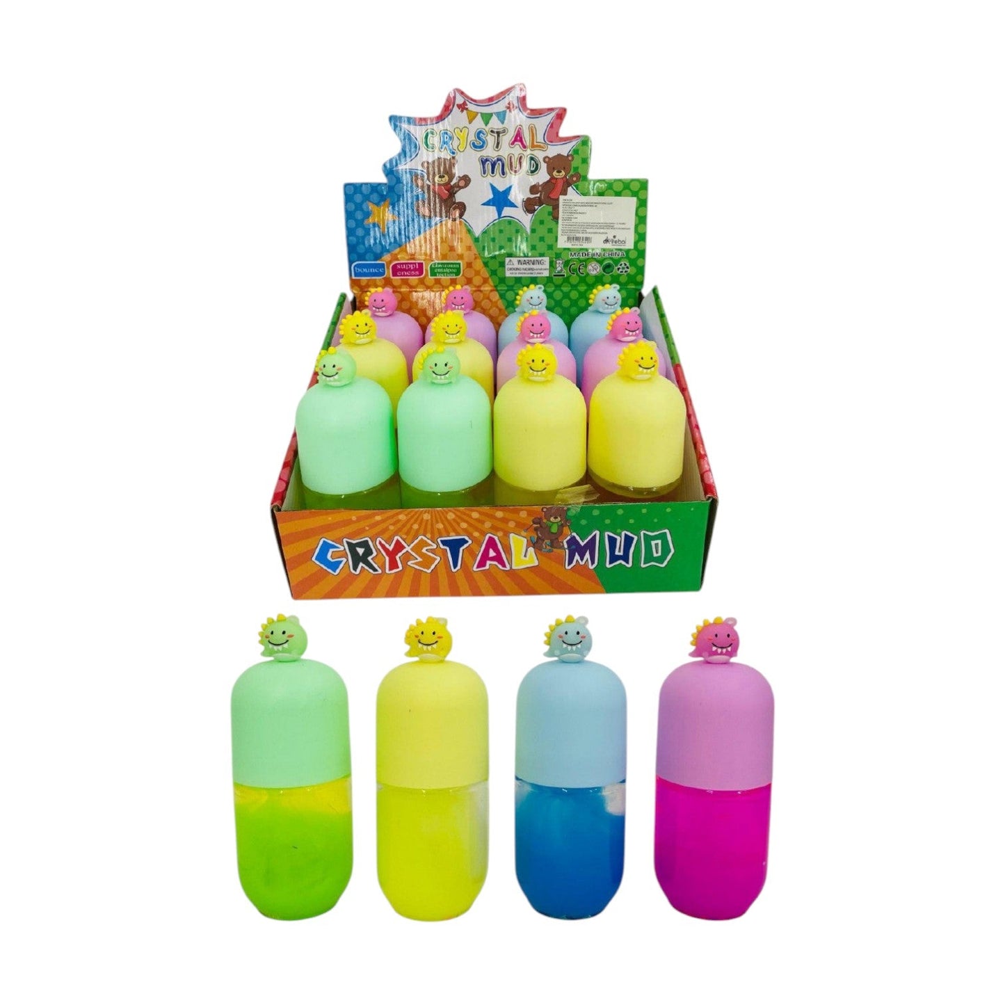 Slime Doble Color Con Mirellas Dk-2564 X6 Unds