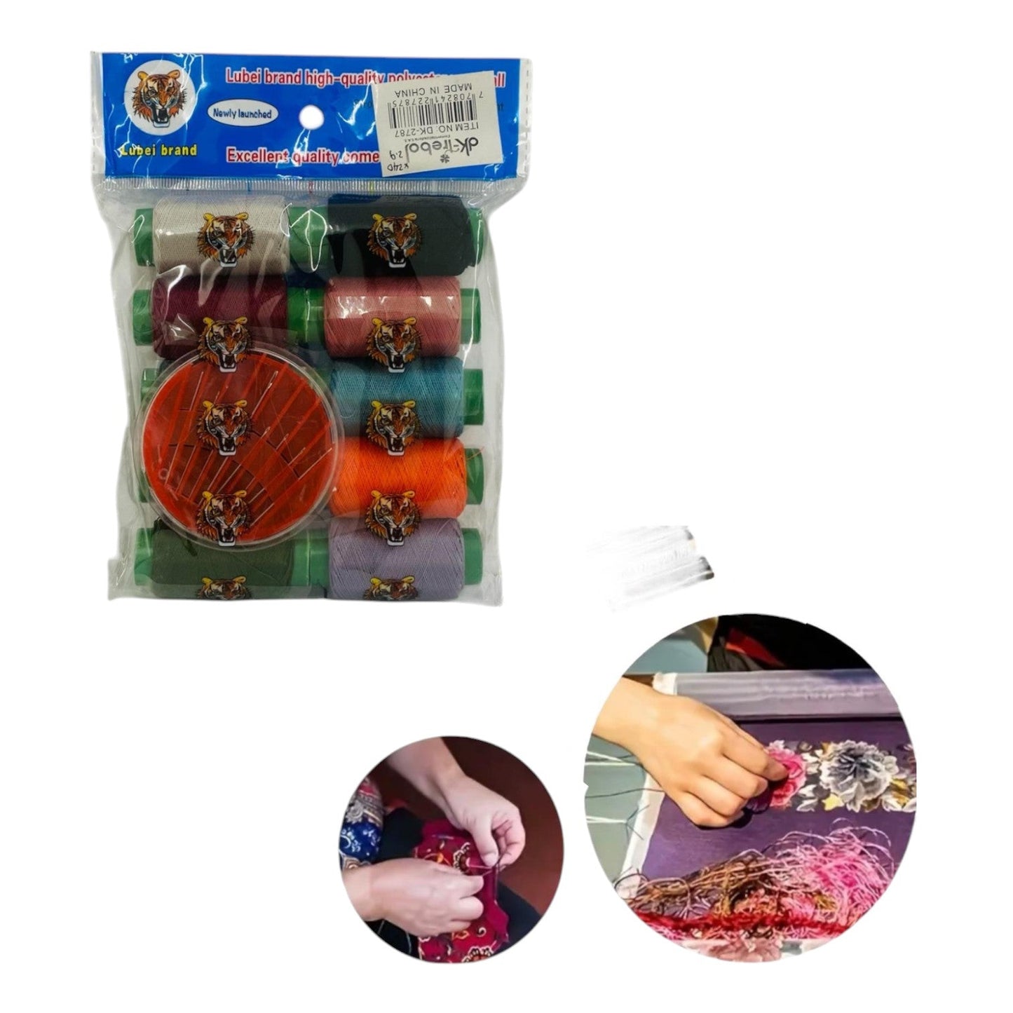 Set De Hilos X10 Pcs Con Agujas Dk-2787 X3 Kits
