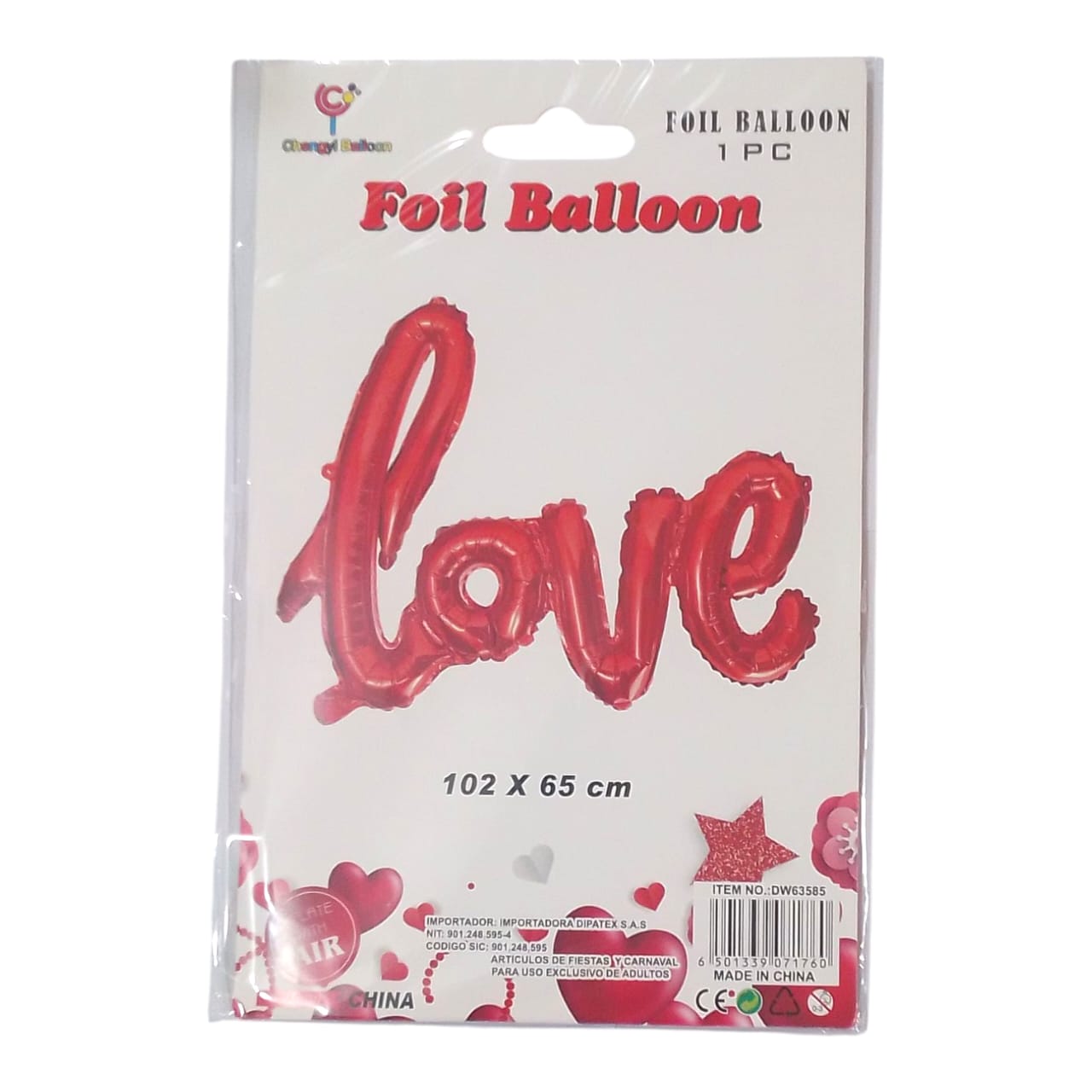 Globo Love 42 Pulgadas X3 Unds