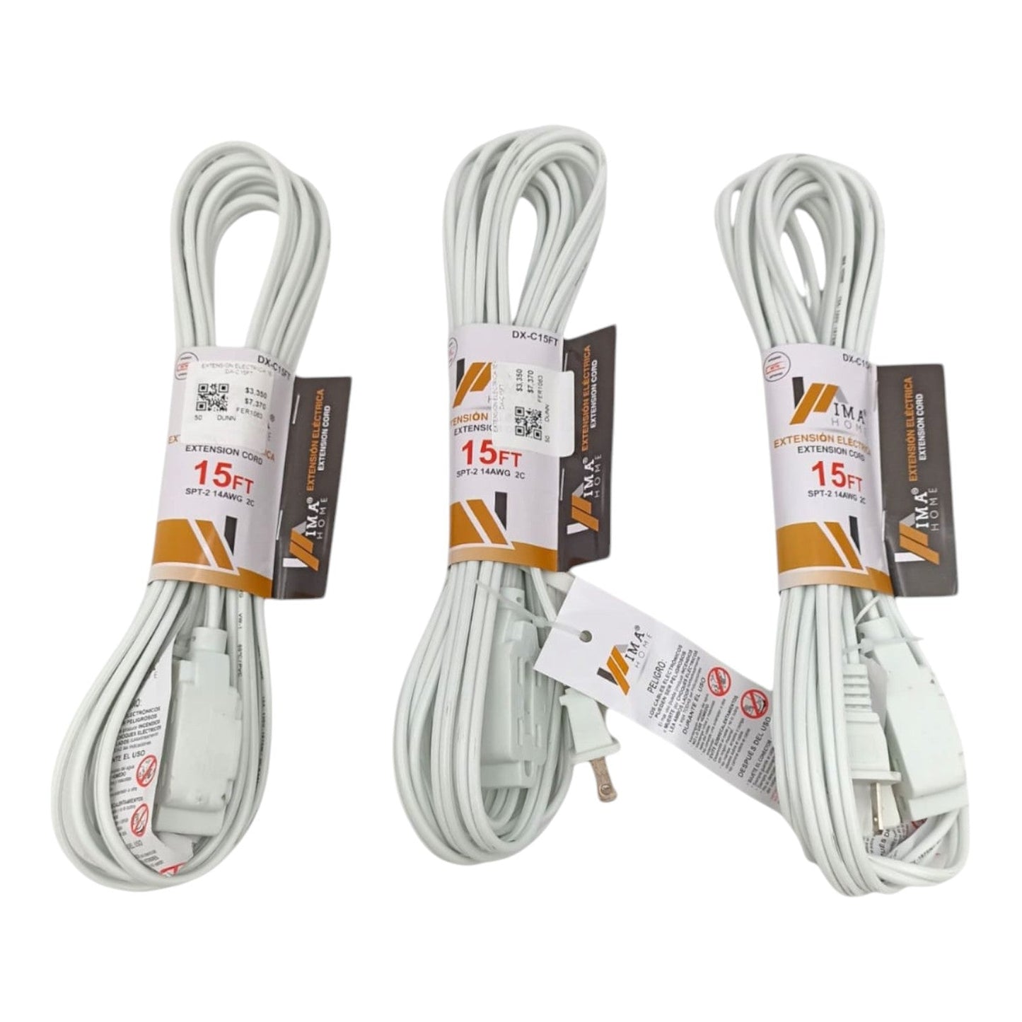 Extension Blanca 15 FT X3 Unds
