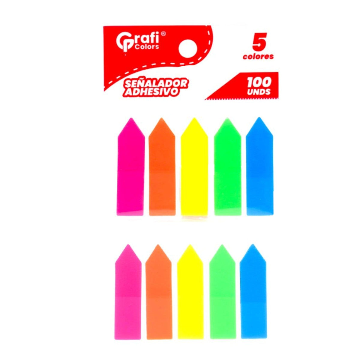 Separador De Notas Adhesivo Grafi Colors X100 Hojas Gr-133