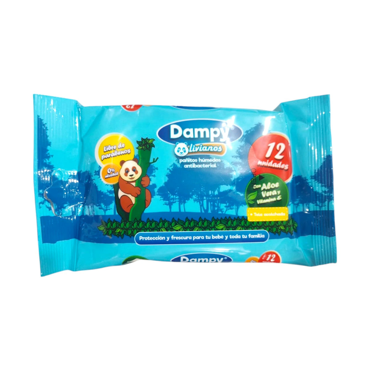 Pañitos Humedos Azul X12 Toallitas Dampy X6 Paquetes