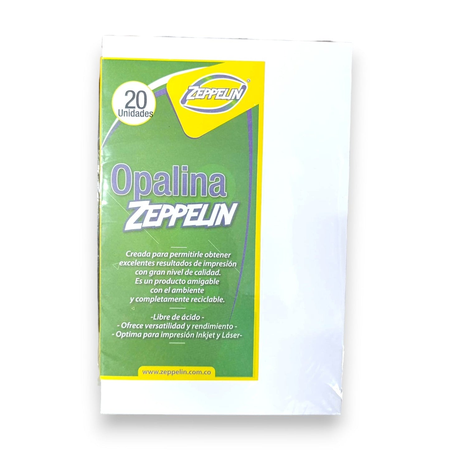 Papel Opalina Oficio X20 Unds