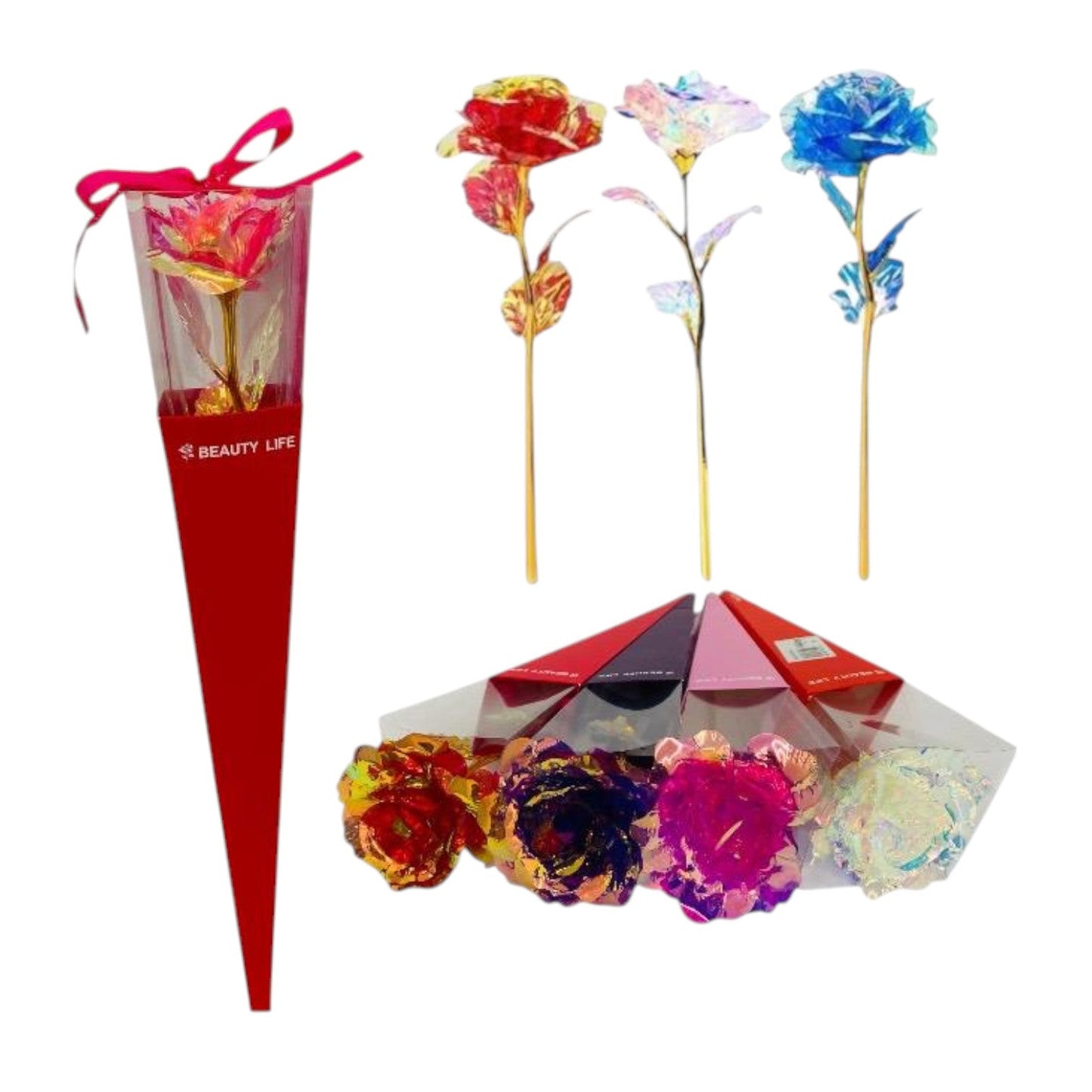 Rosa Artificial Con Empaque Dk-2464 X3 Unds