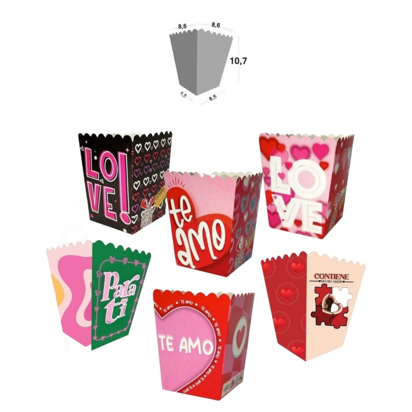Base Ancheta Pequeña Amor Toda Ocasion 10,7*6,5*6,5 Cm REF 12247 X12 Unds