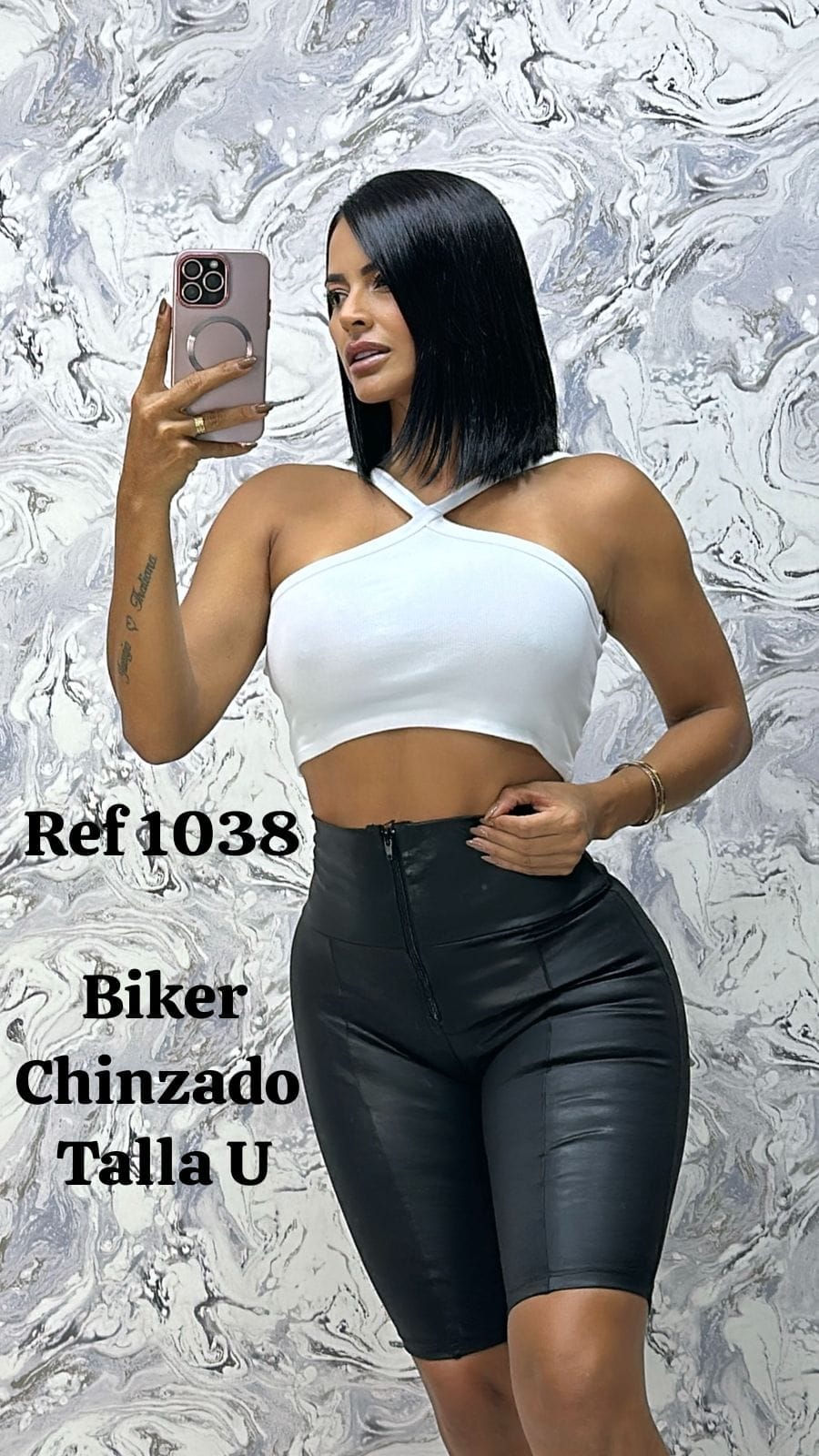 Leggings Negro Rf1021 Tallas S M L XL X6 Unidades