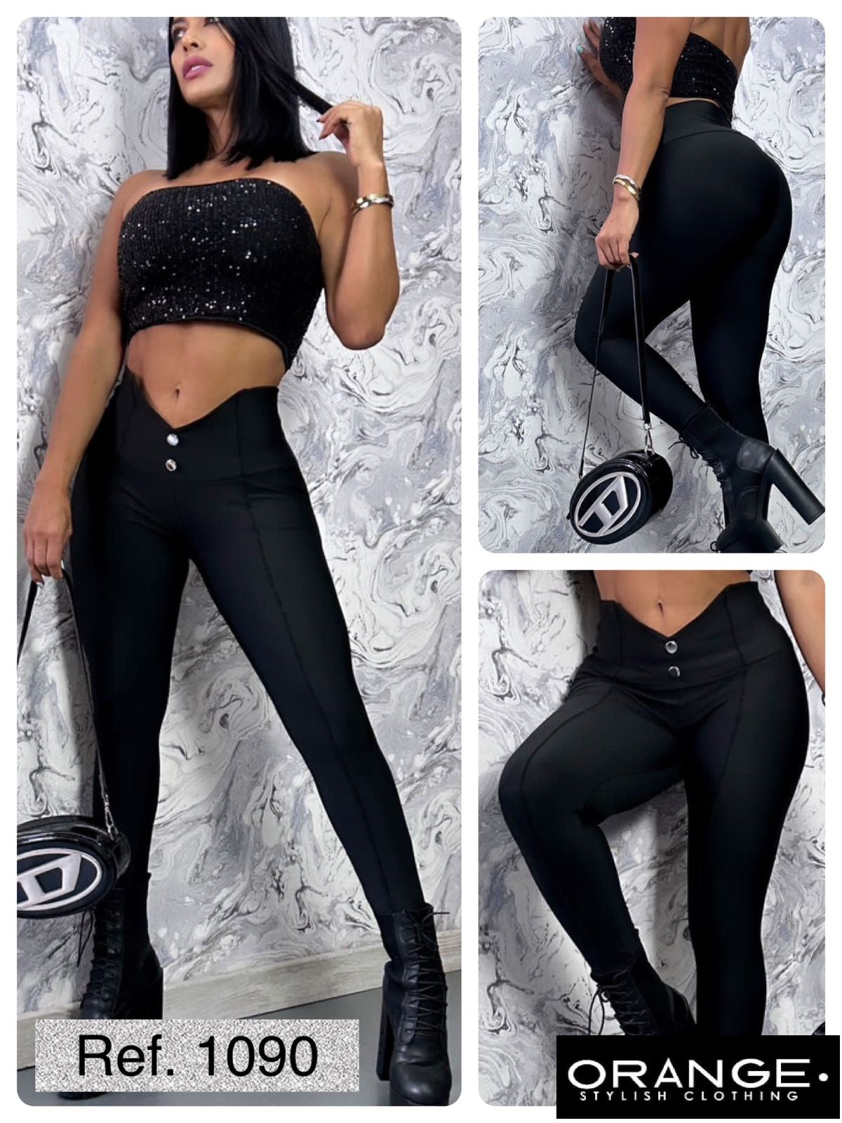Leggings Negro Talla U Ref1090 X6 Unidades