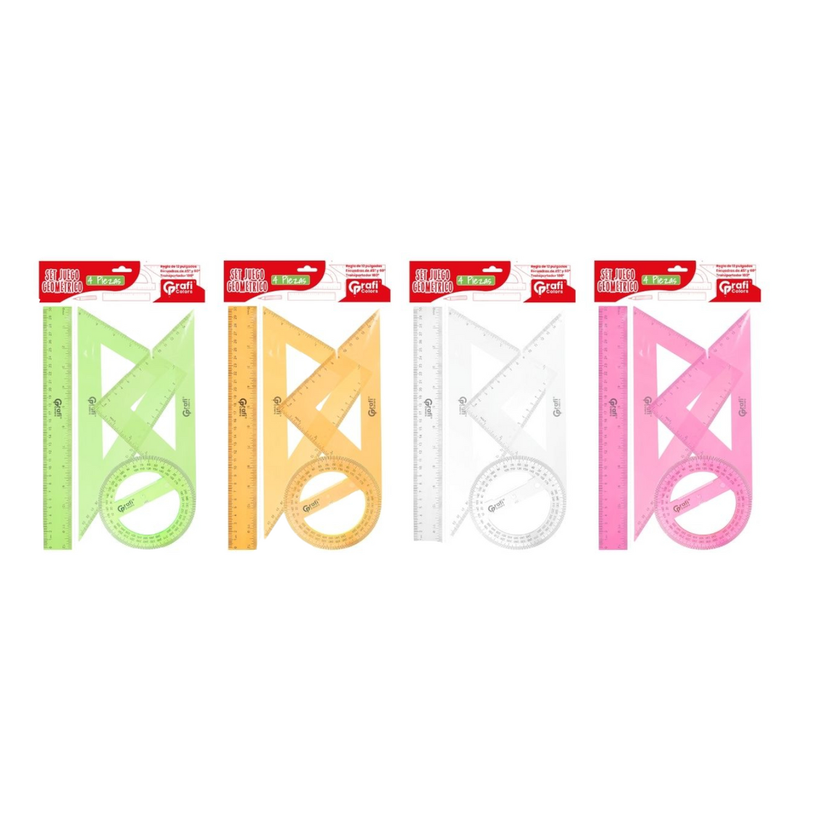 Set Geometrico Sencillo 4 Pcs Grafi Colors GR-174