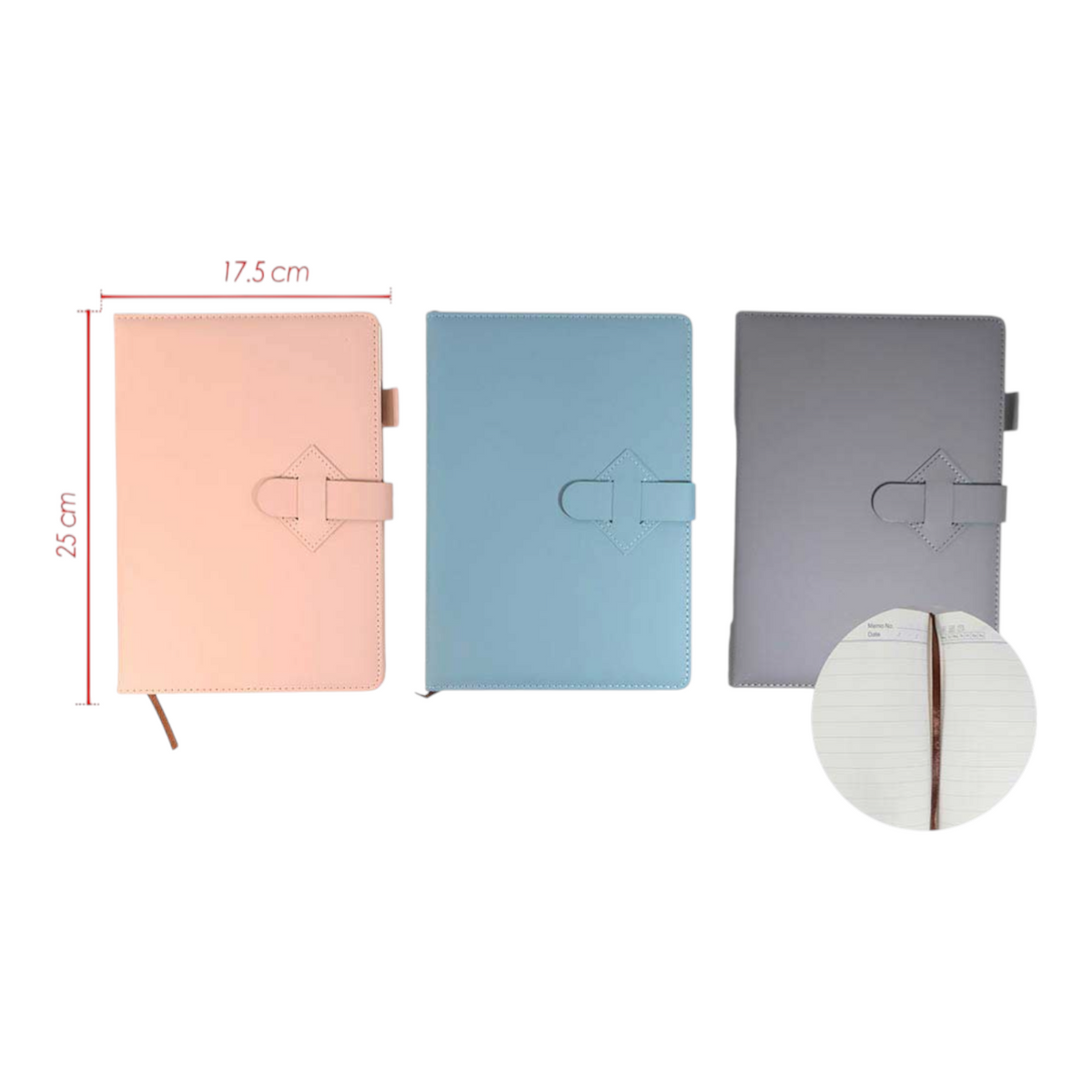 Agenda 120 Pagina 25*17,5 Cm Con Correa Y Pasta Dura PT-27651