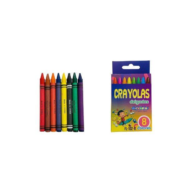 Crayola X8 Unds Delgada En Cajita X6 Cajitas Ref FL-102-8