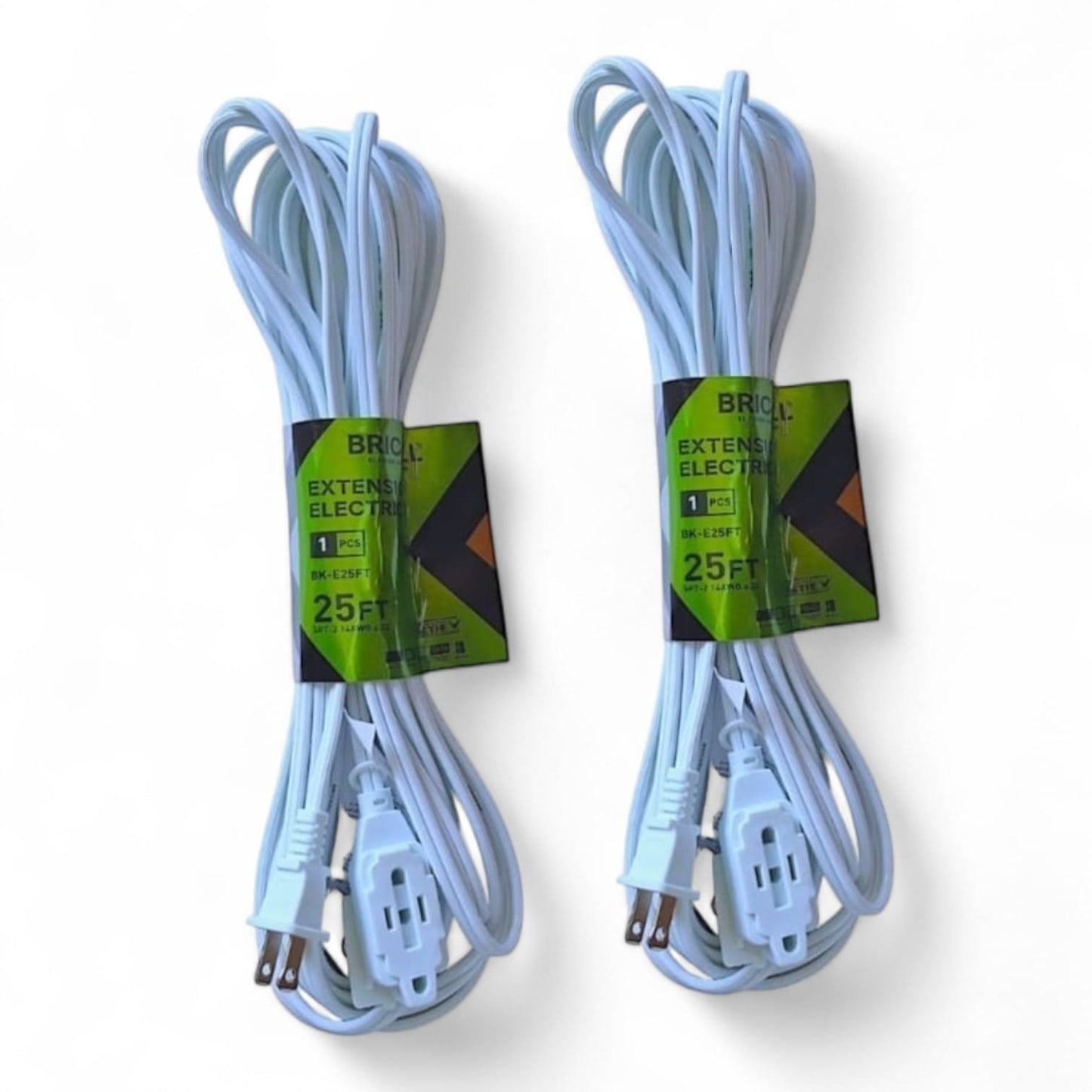 Extension Electrica Blanca 7.6 Mts X3 Unds (BK-E25FT XZOS)