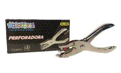 Perforadora Metalica Un Solo Orificio 8 Hojas Fl-195 X6 Unds