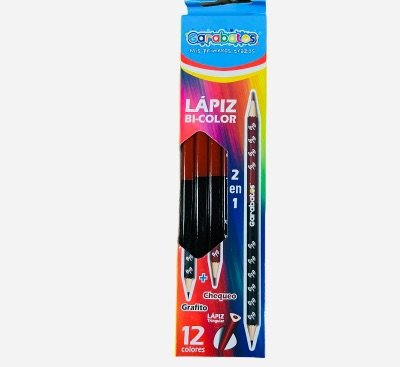 Lapiz Bi-color Grafito Y Chequeo X12 Unds FL-164 X3 Cajas