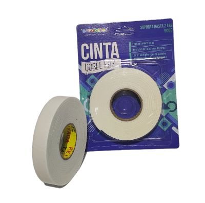 Cinta Doble Faz Encartonada 2.5m*1.8cm Fl-182 X12 Unds