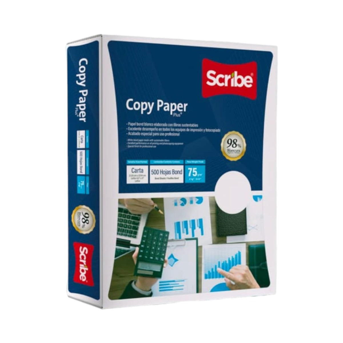 Resma Carta Scribe Papel Bond Blanco X500 Hojas (Máximo 4 unidades en envío gratis)