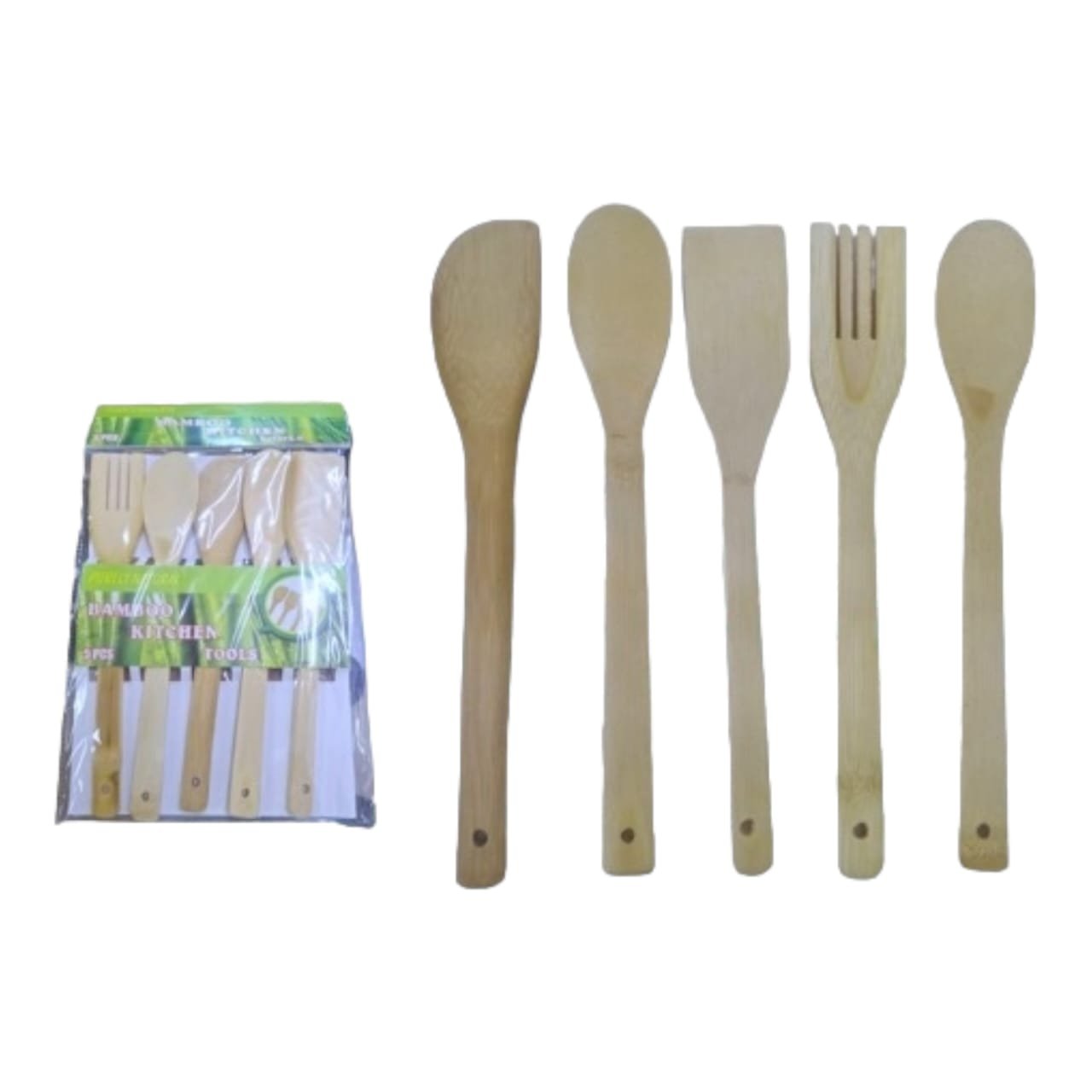 Set Cuchara Bambú X5 Pcs (BYG1678) X3 Set