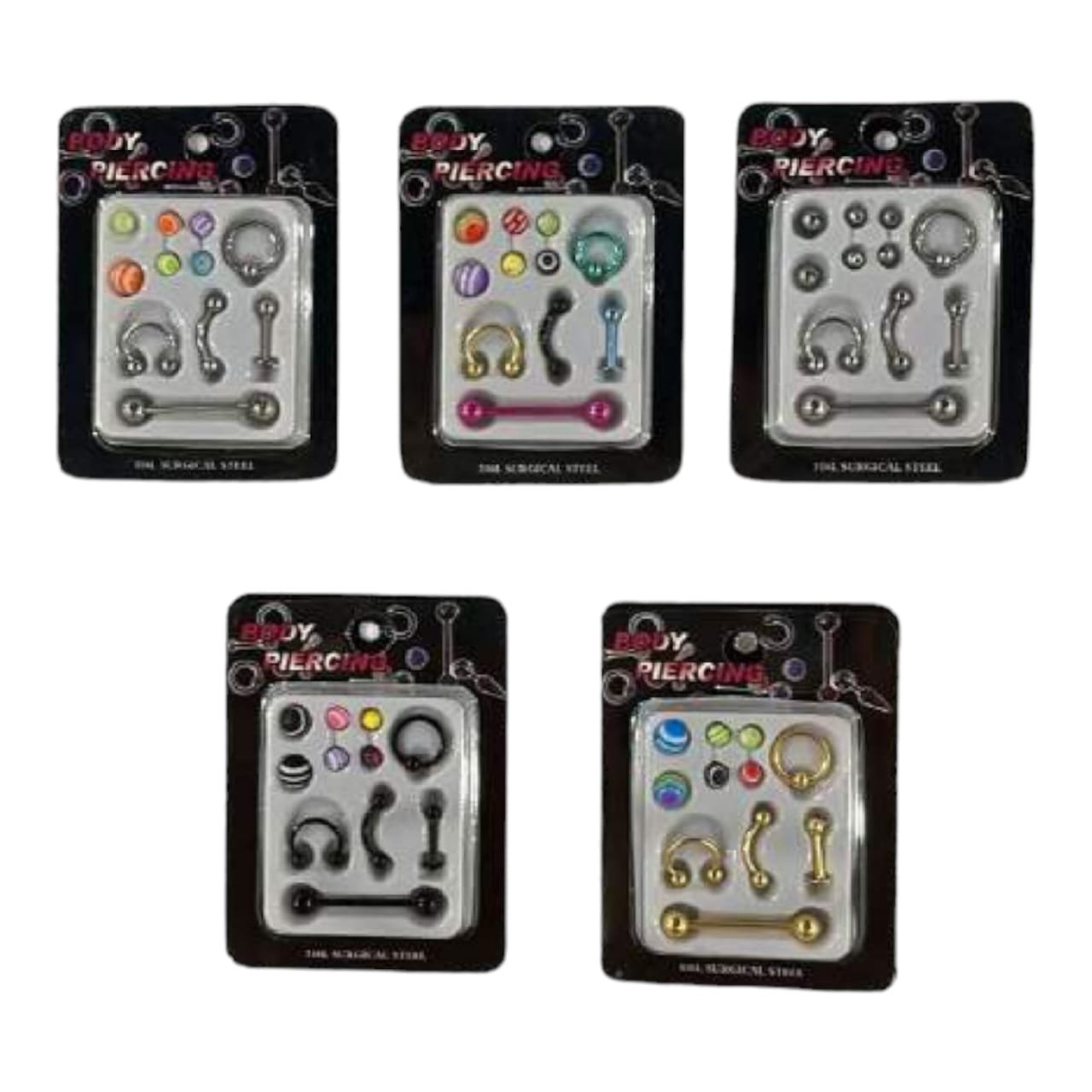 Juego Piercing X11 Pcs Ossa 050 X3 Cartones