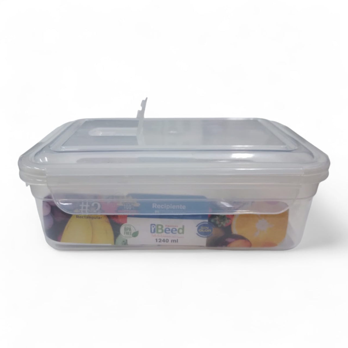Coca Hermetica Libre De BPA Rectangular 1240Ml Con Válvula