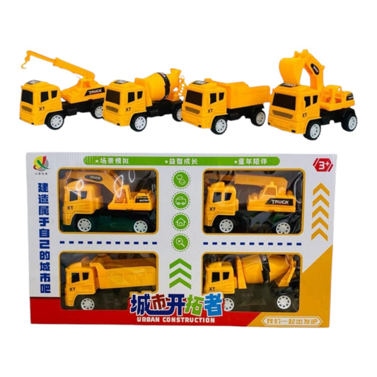 Set Carro Construccion X4 Pcs Ref XT714-21