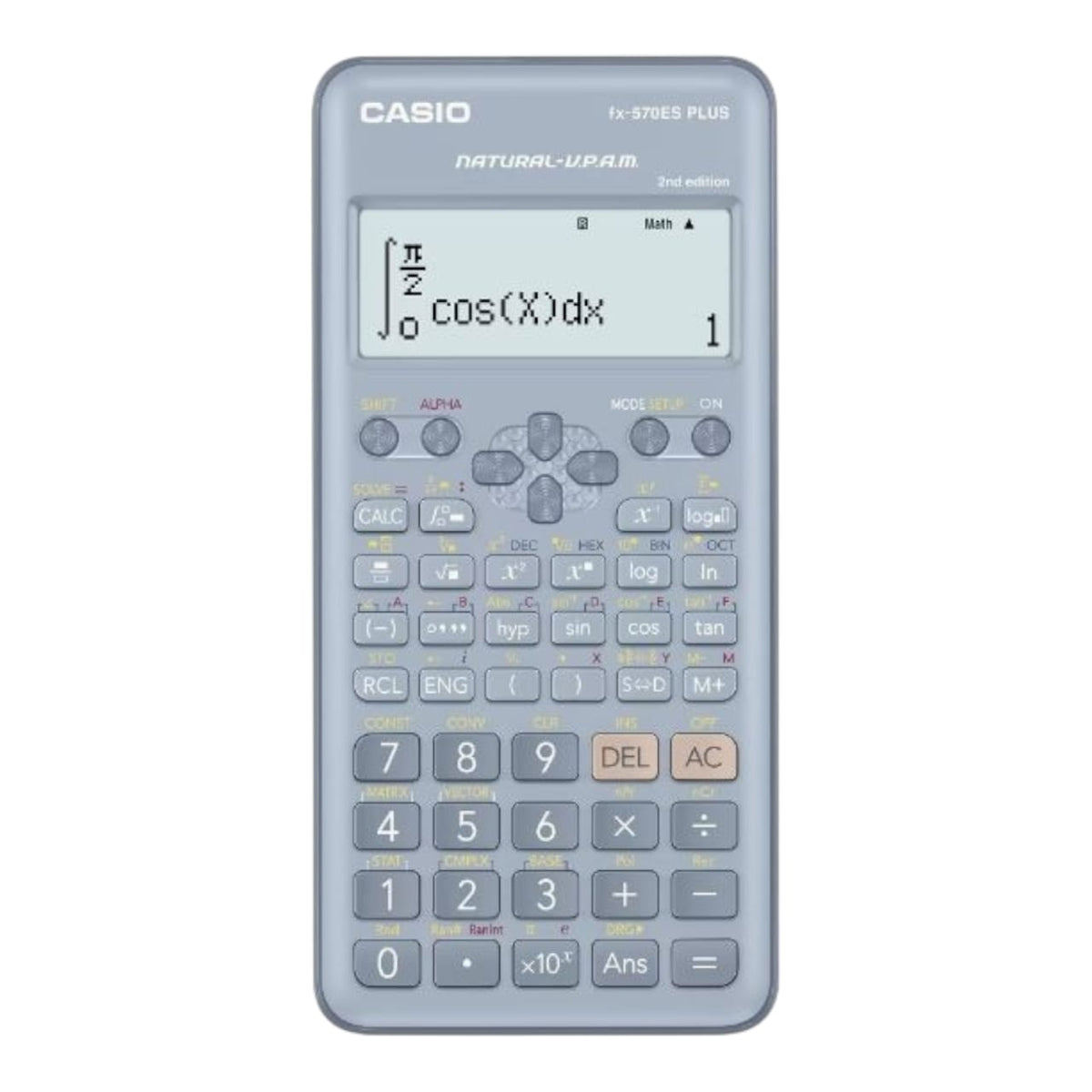 Calculadora Casio Original 417 Funciones Fx-570ES Plus 2 Bu Gris