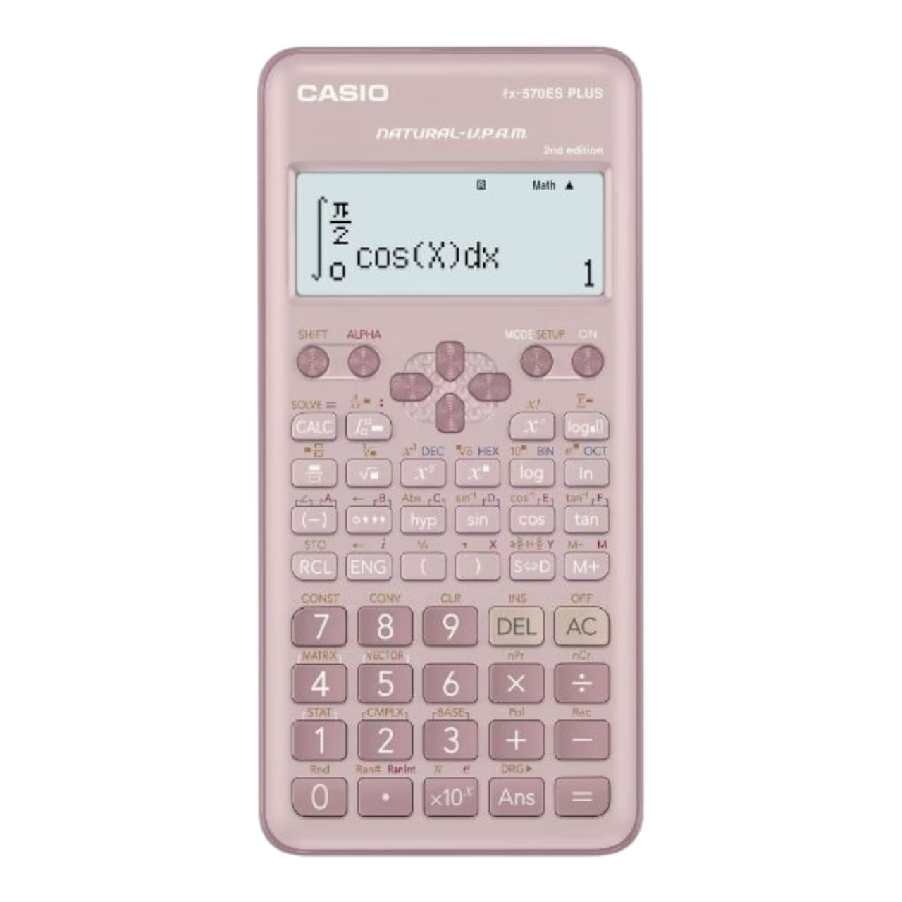 Calculadora Casio Original Plus 2 Pk 417 Funciones Fx-570ES Rosada