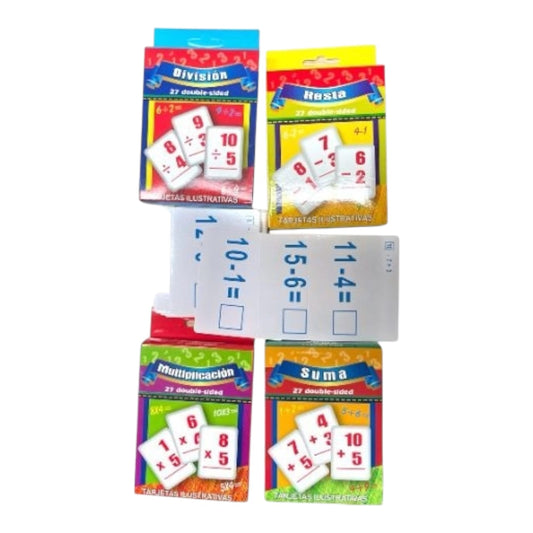 Cartas De Multiplicación Sumas Restas División SK-426 X4 Unds