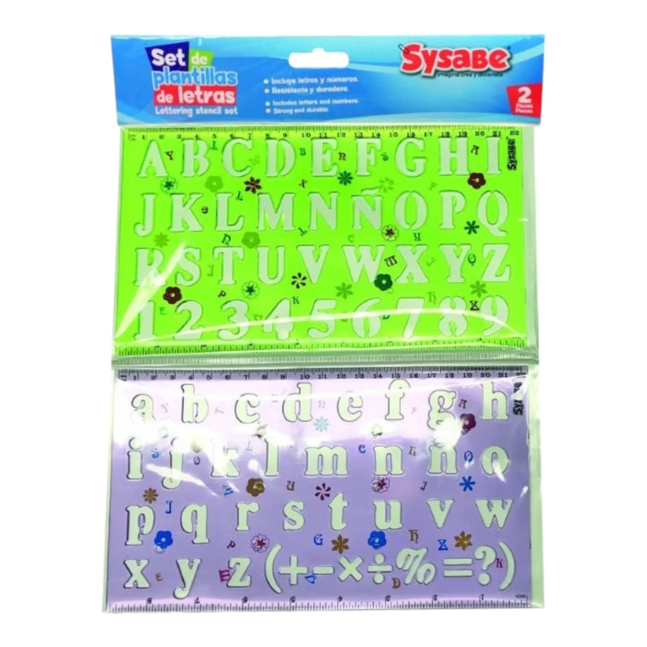 Set Plantilla Letras Stencil X2 Pcs REF SPL2 X3 Unds