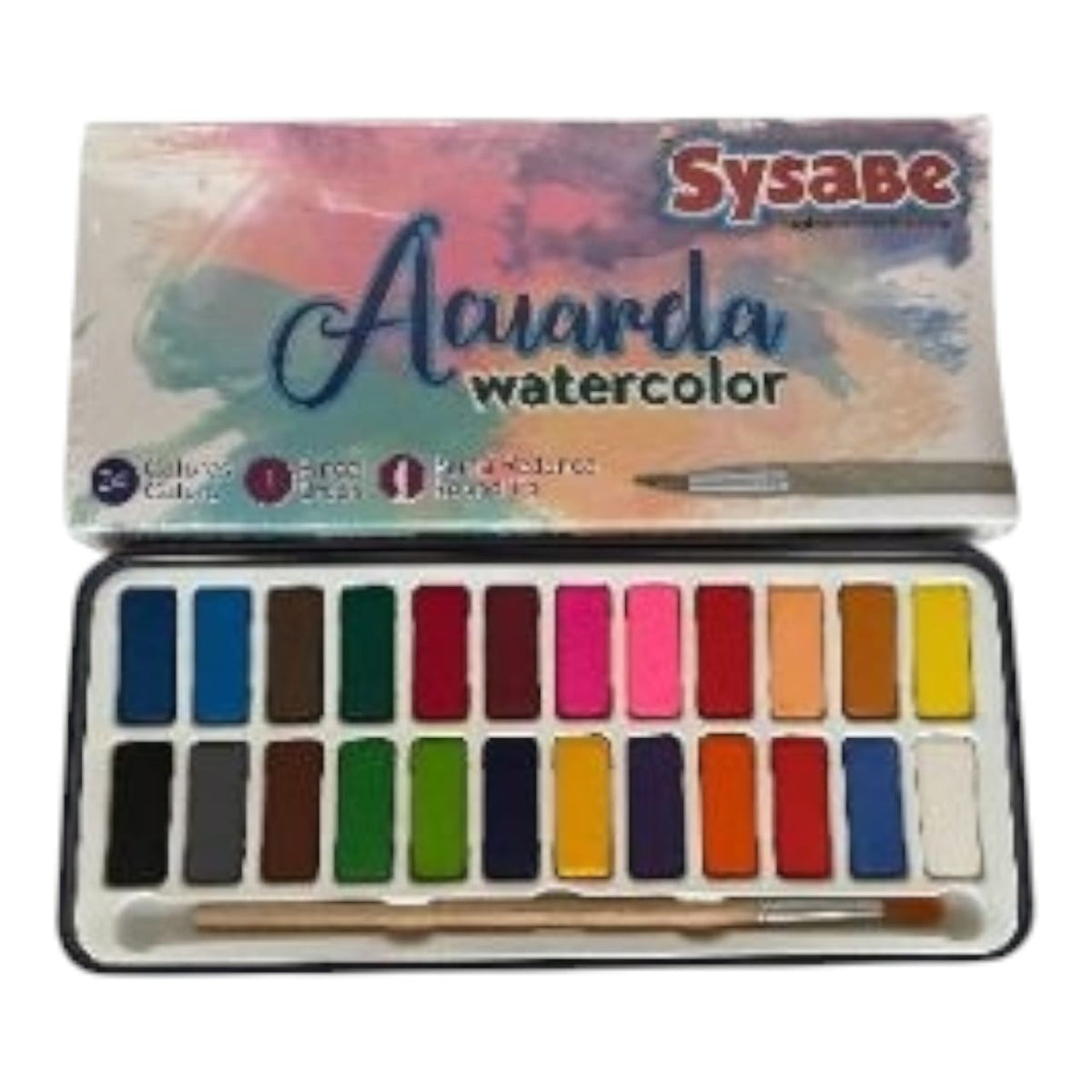 Acuarela Profesional De 24 Colores En Estuche metalico REF AC6024