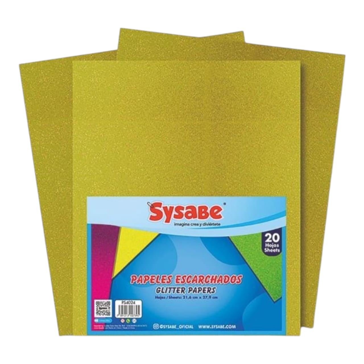 Papel Escarchado Tamaño Carta Oro X20 Hojas REF PS4024 X3 Paquetes