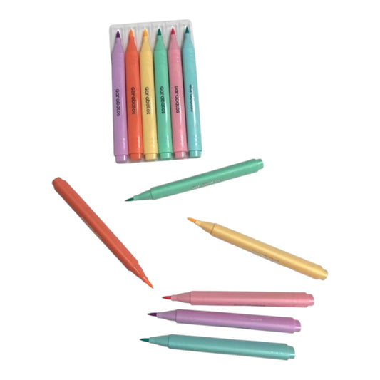 Marcadores Punta Fina Colores Pastel X6 Unds FL-246 X3 Paquetes