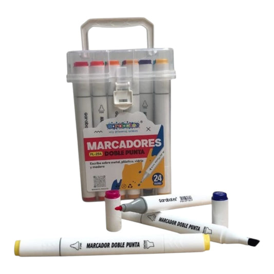 Marcador Doble Punta X24 Unds FL-254