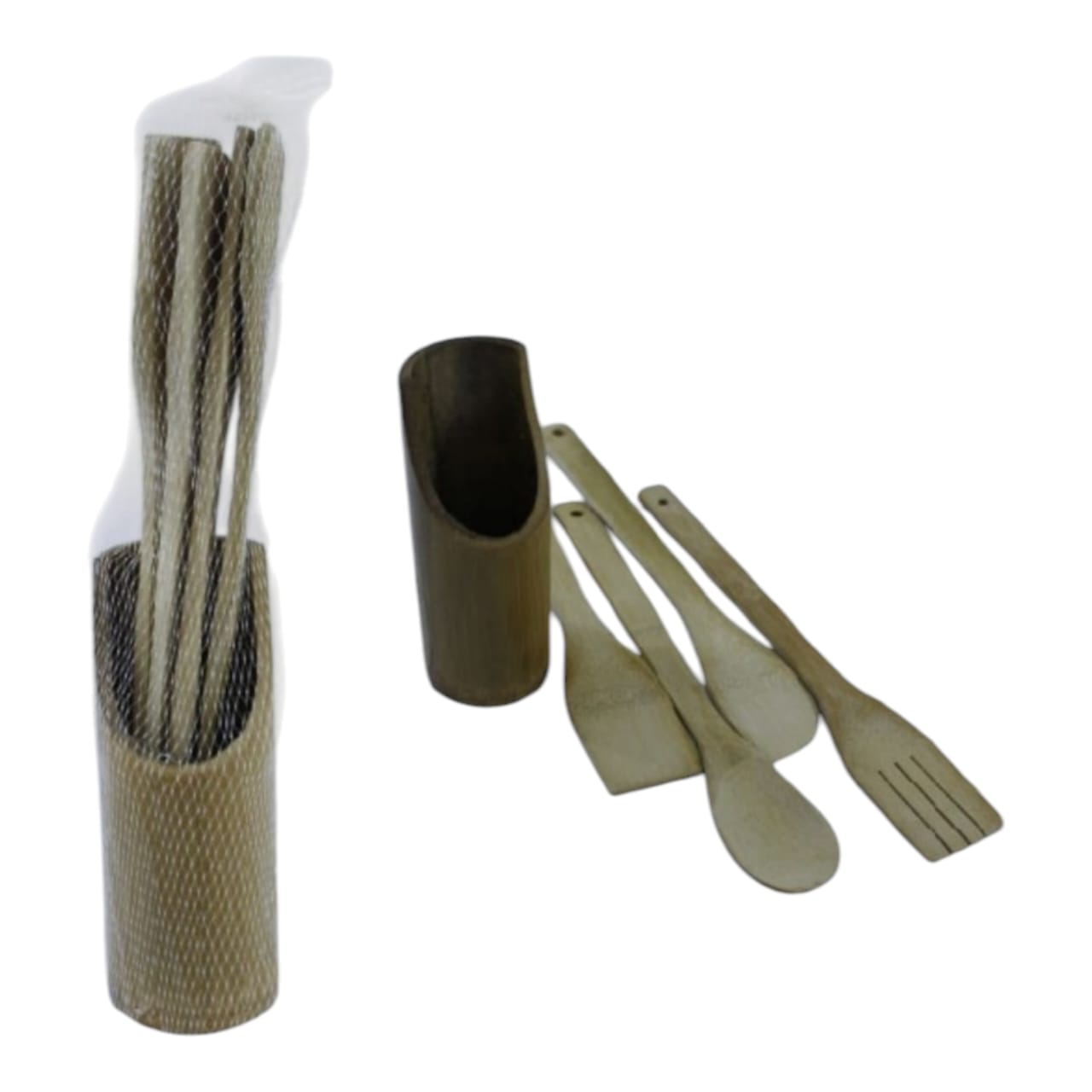 Set Cucharas Bambu Con Base (VHR-HW-1) X3 Unds