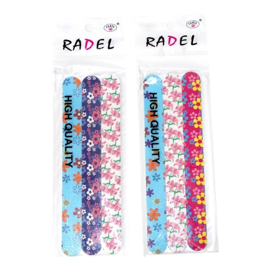 Lima Para Uñas Estampada Flores X3 Pcs SE-2301 X12 Unds