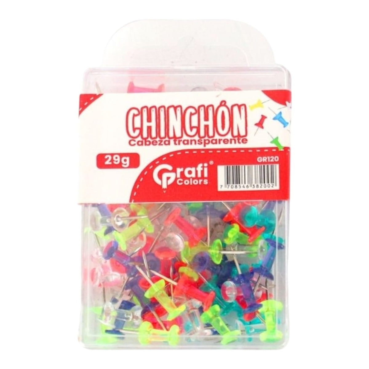 Chinchon Cabeza Transparente Grafi Colors 29 Gr GR-120 X3 Unds