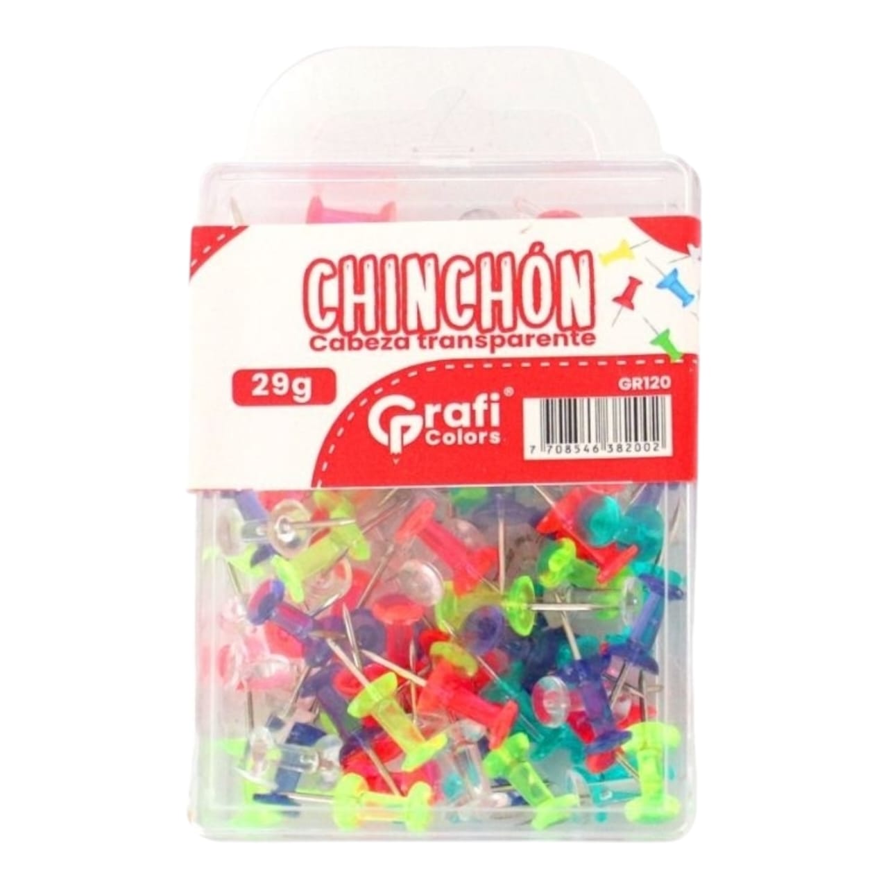 Chinchon Cabeza Transparente Grafi Colors 29 Gr GR-120 X6 Unds