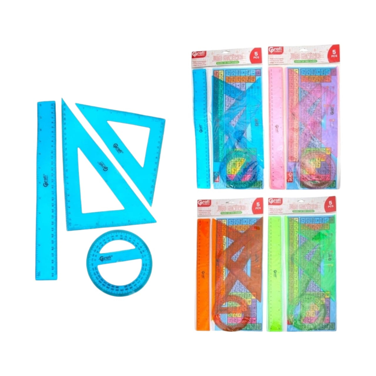 Juego Geometrico Flexible Con Tabla Periodica Grafi Colors GR-172