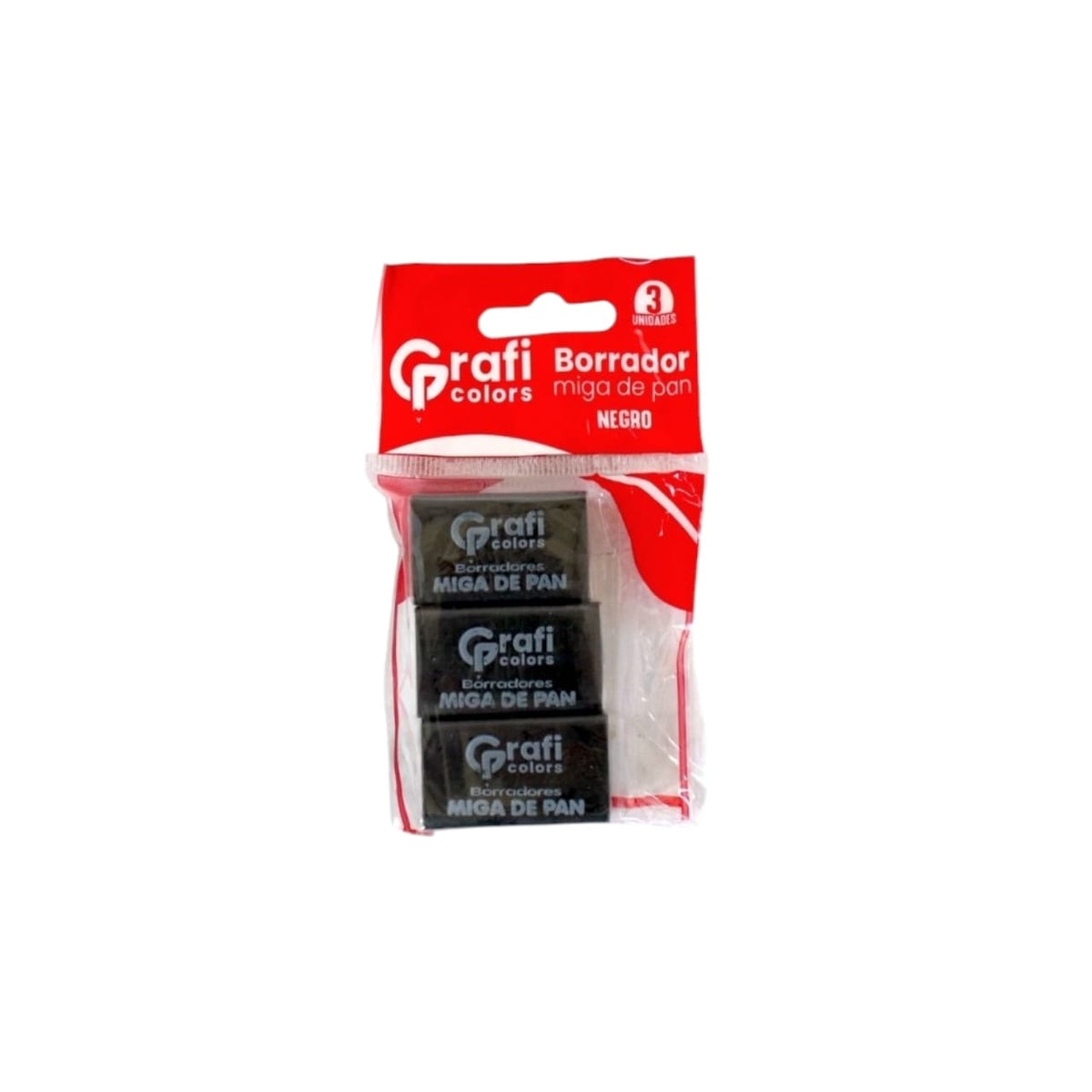 Borrador Miga De Pan Negro X3 Pcs GR-188