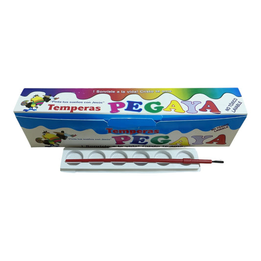 Caja Tempera X6 Unds Pegaya X3 Cajas