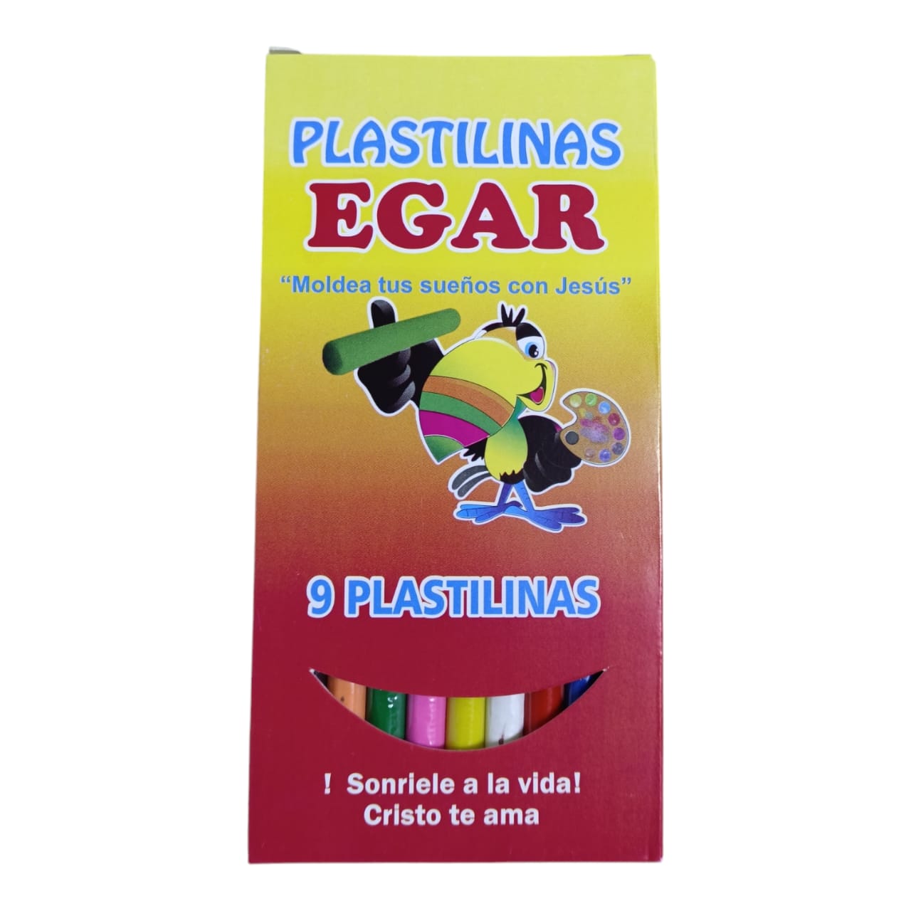 Caja Plastilina Larga X9 Colores X6 Cajas