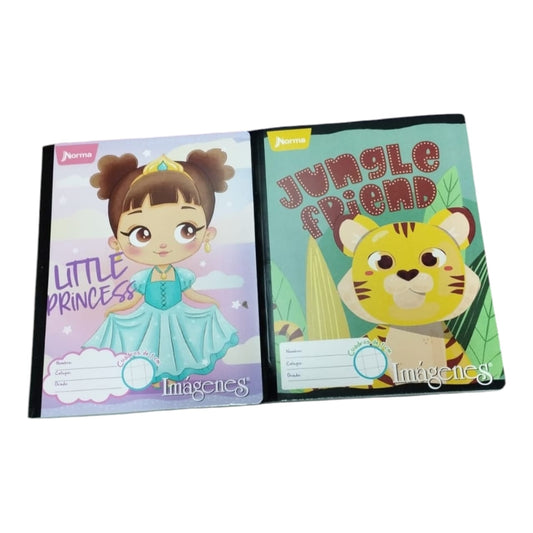 Cuaderno Cosido Norma Doble Linea 50 Hojas Niño/Niña Motivos Surtidos