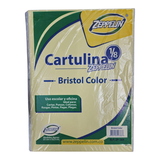 Cartulina 1/8 Colores Surtidos X7 Unds