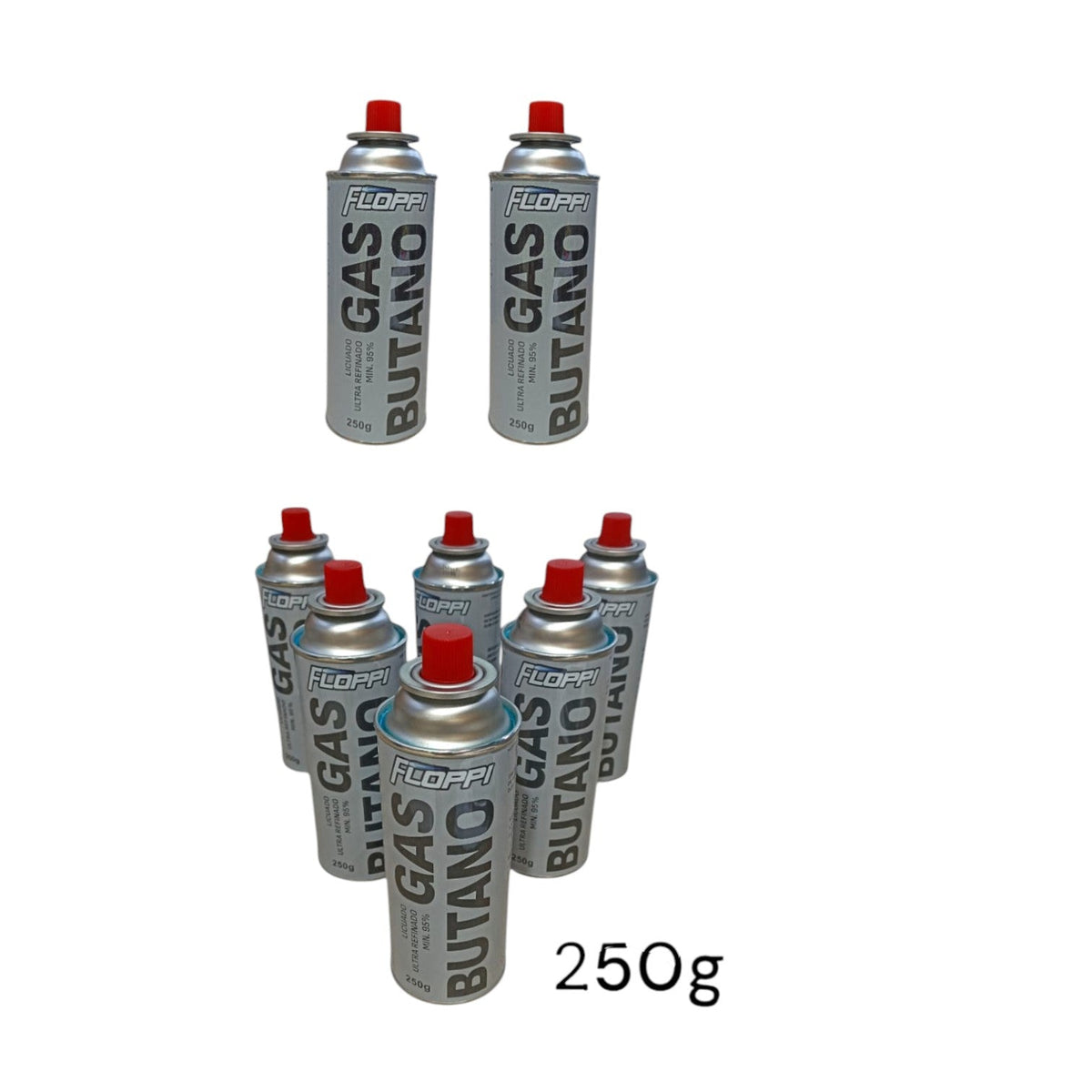 Recarga Universal Butano Floppi 250ml LP-RG7 X3 Unds