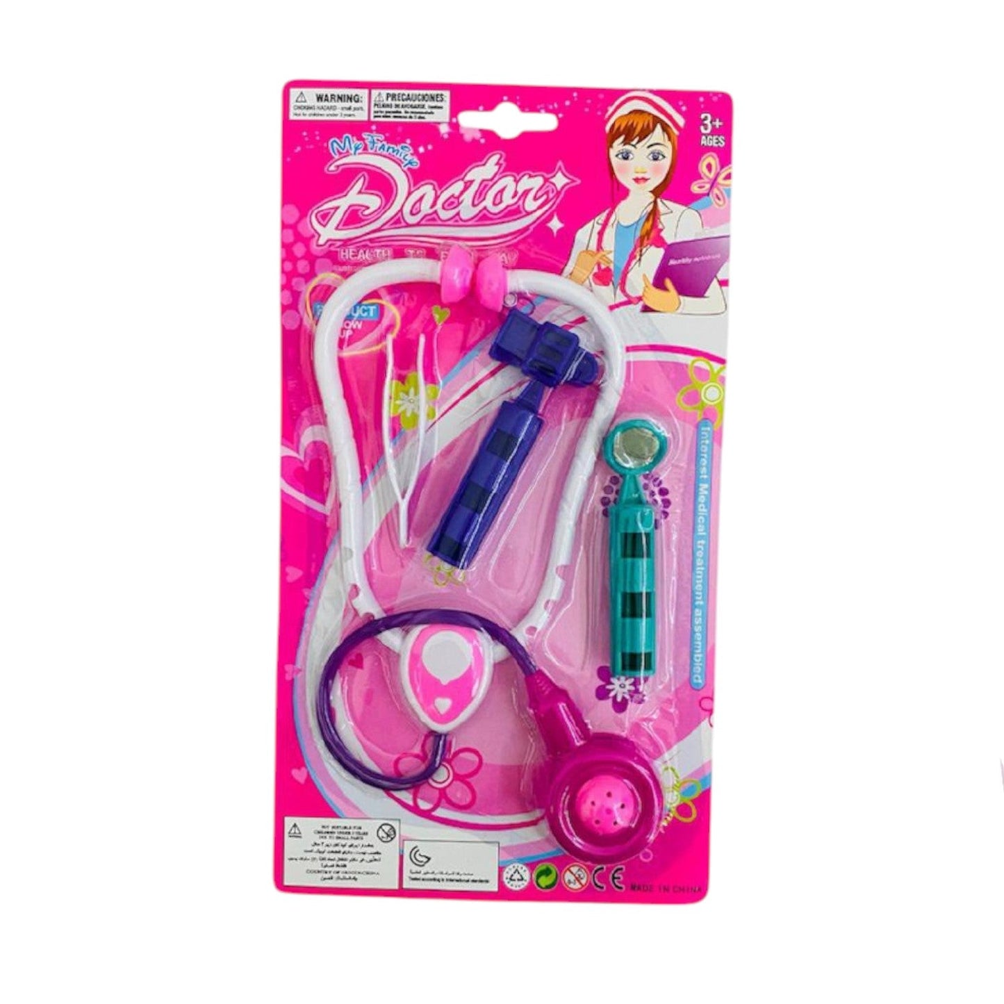 Set De Doctor Con Estetoscopio Y Martillo REF 384 X3 Unds